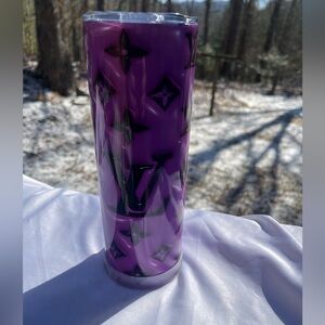 Upcycled LV Tumbler Canister 20oz NWOT